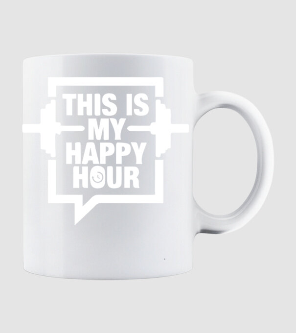this is my happy hour model alb pe tricou