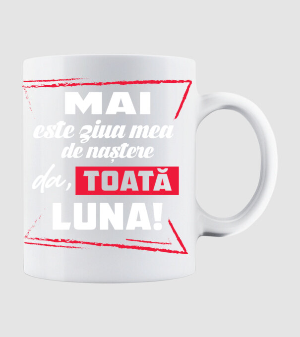 Toată luna MAI model alb pe tricou