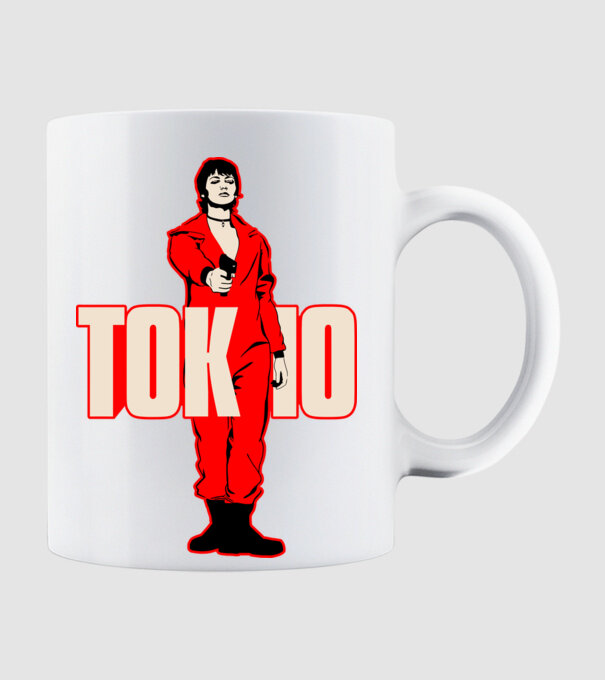 tokyo la casa de papel model alb pe tricou