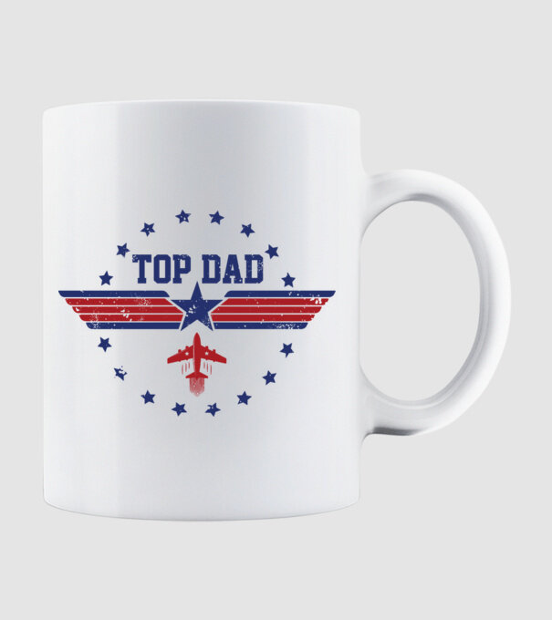 TopDad model alb pe tricou