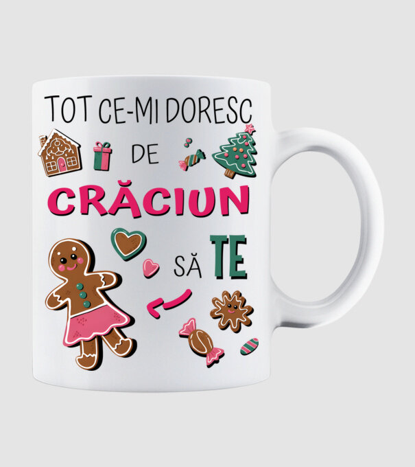 Tot ce-mi doresc de Crăciun să TE Femei alb model alb pe tricou