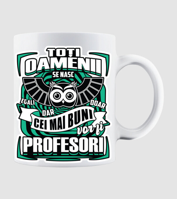 Toți oamenii profesori model alb pe tricou