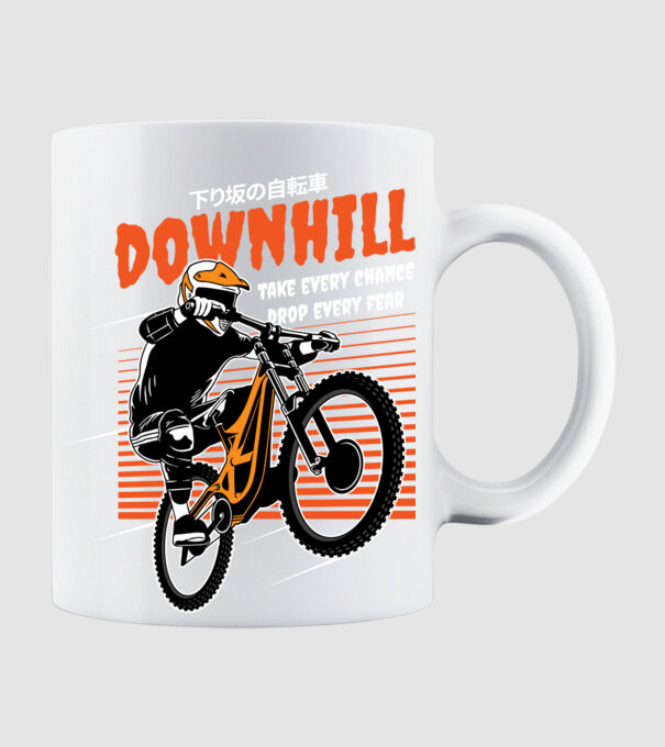 TR Downhill model alb pe tricou