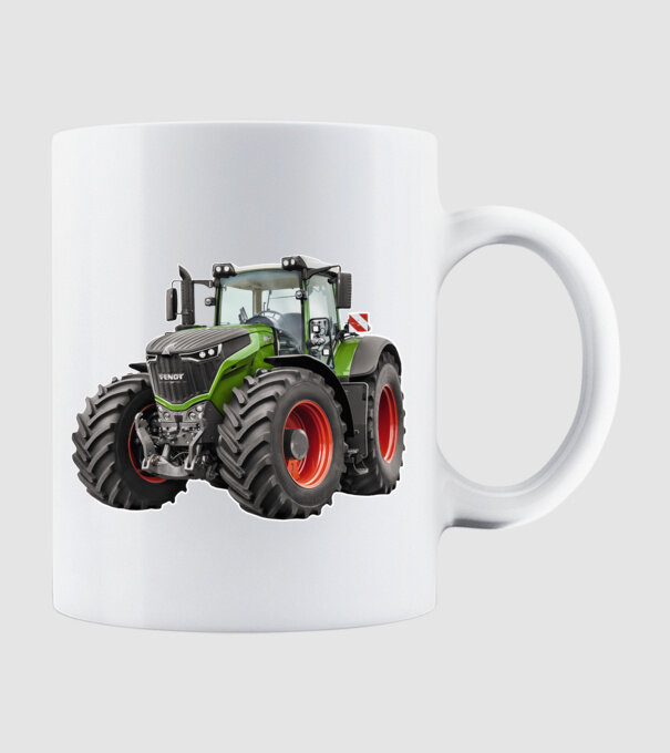 TRACTOR model alb pe tricou