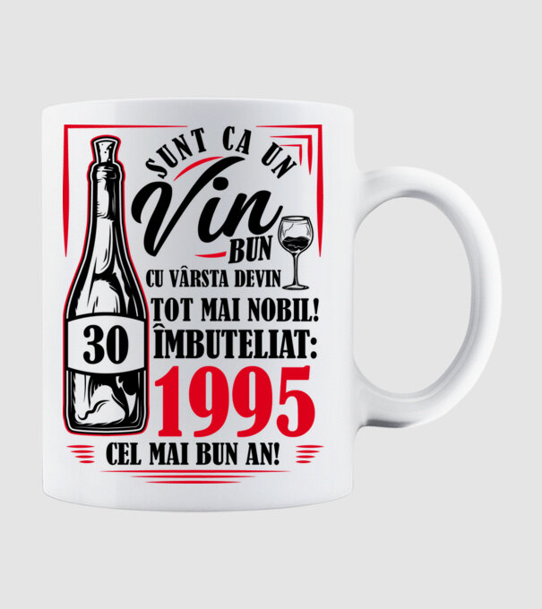 Un Vin Bun 1995 - Alb model alb pe tricou
