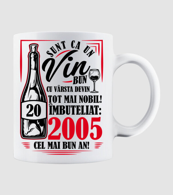 Un Vin Bun 2005 - Alb model alb pe tricou