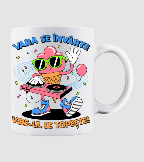 Vara se învârte model alb pe tricou