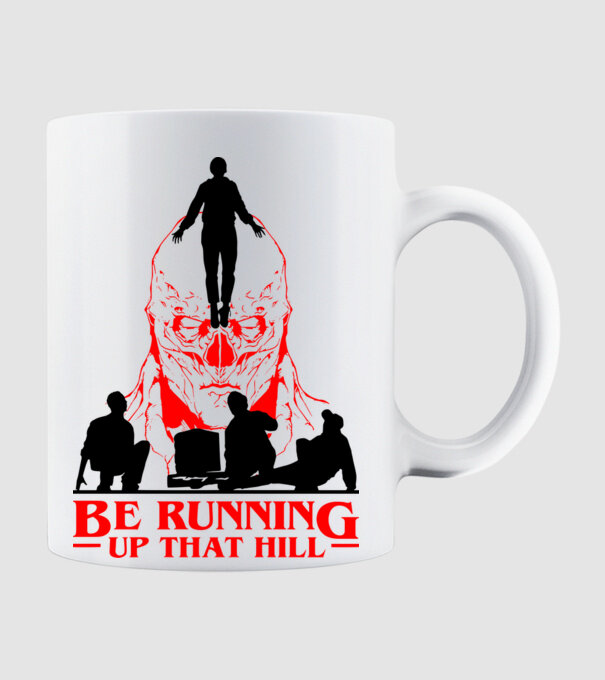 vecna running up that hill model alb pe tricou