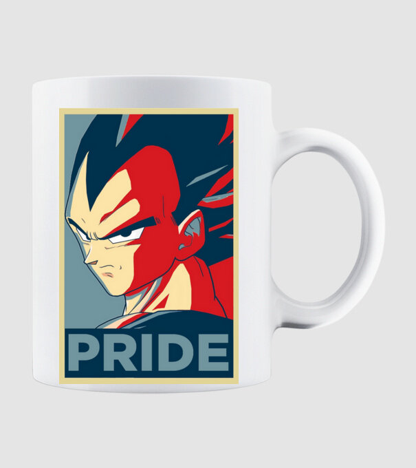 vegeta pride dragonball model alb pe tricou