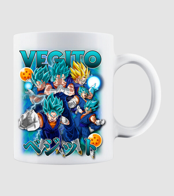 vegito dragonball model alb pe tricou