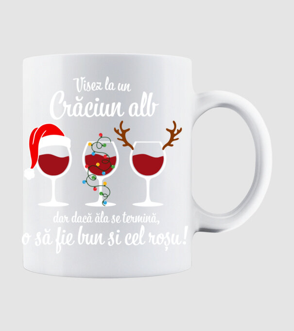 Visez la un Crăciun alb, dar dacă ăla se termină, o să fie bun si cel roșu model alb pe tricou