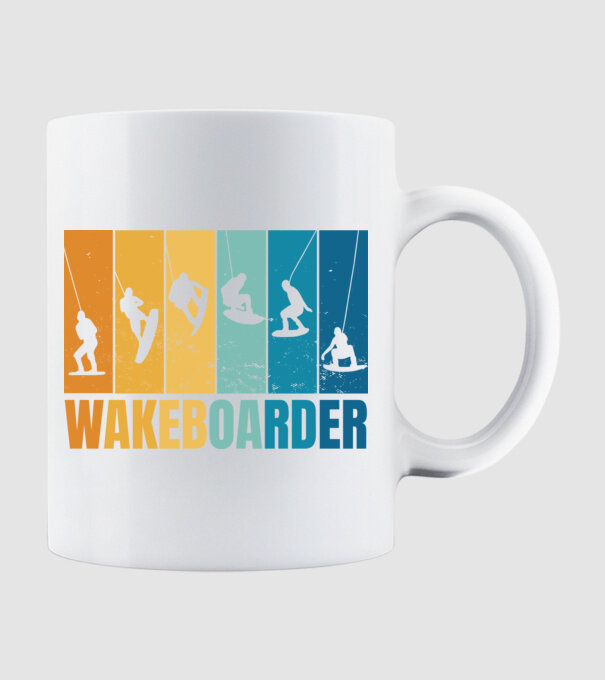 Wakeboard model alb pe tricou