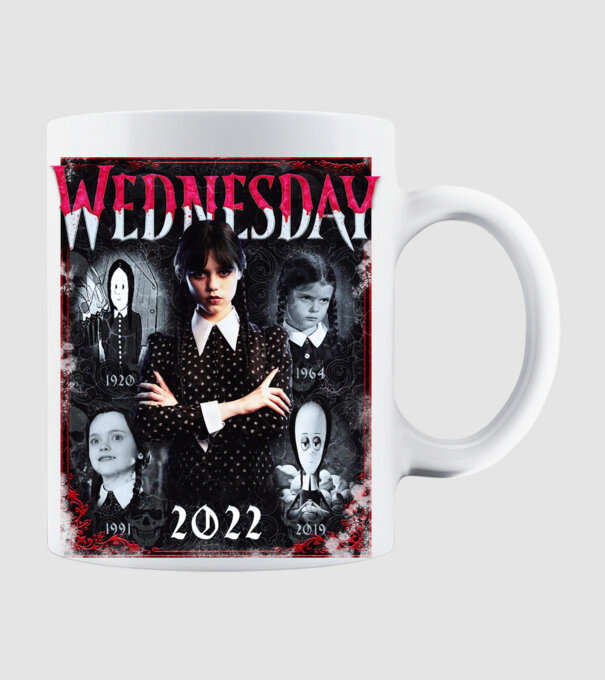 WEDNESDAY multi all time model alb pe tricou