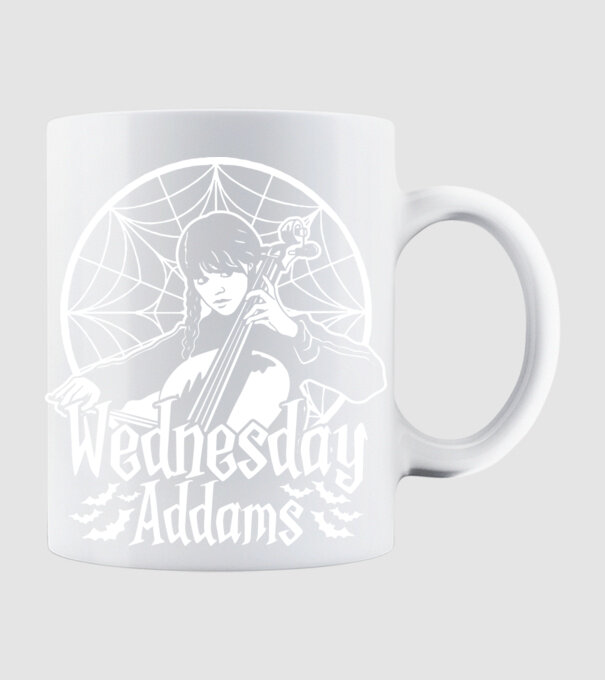 Wednesday Window model alb pe tricou