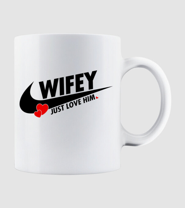 Wifey Just love him model alb pe tricou
