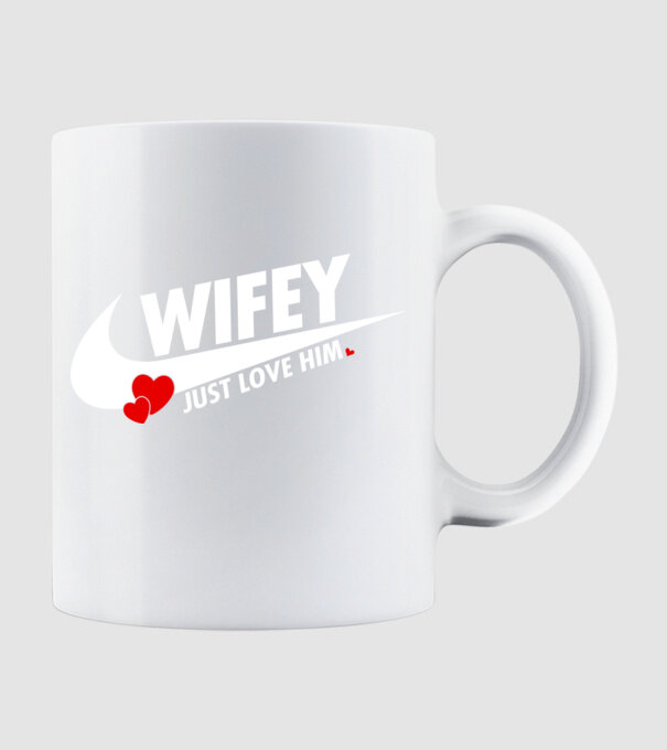 Wifey Just love him alb model alb pe tricou