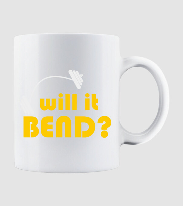 Will it bend model alb pe tricou