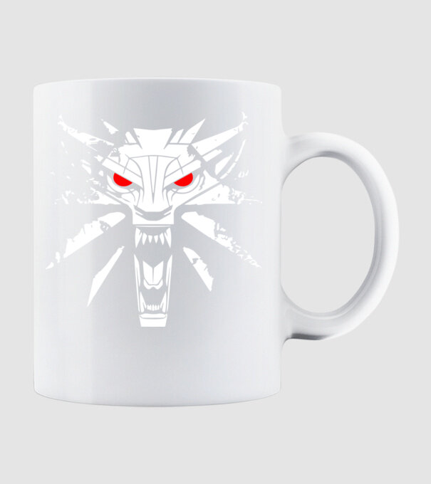 Witcher model alb pe tricou