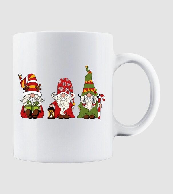 Xmas gnomes 2 model alb pe tricou