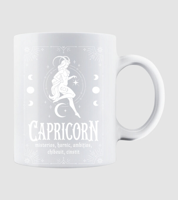 Zodiac bărbat CAPRICORN white model alb pe tricou