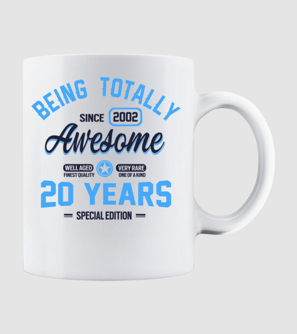 20 years of being totally awesome model alb pe tricou