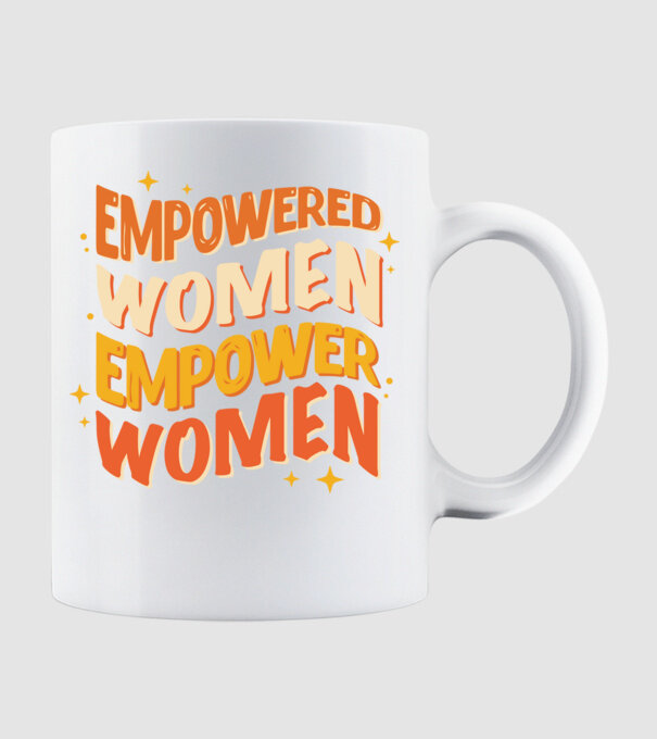 Empowered women empower women model alb pe tricou