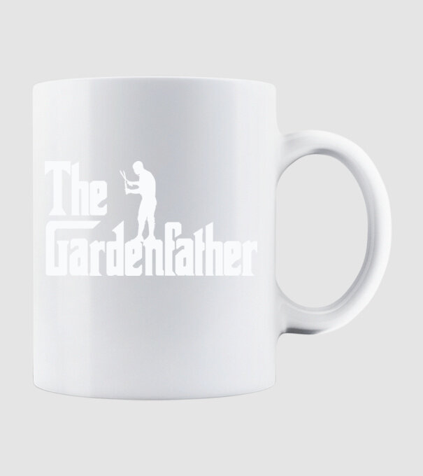 The Gardenfather model alb pe tricou