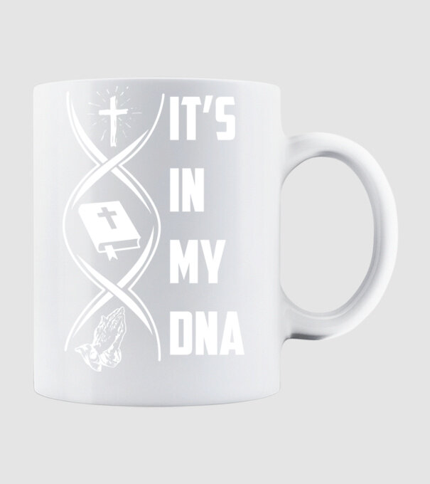 Its in my dna jesus model alb pe tricou