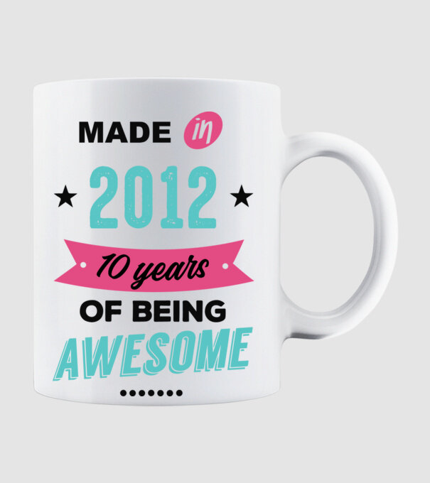 MADE in 2012 model alb pe tricou