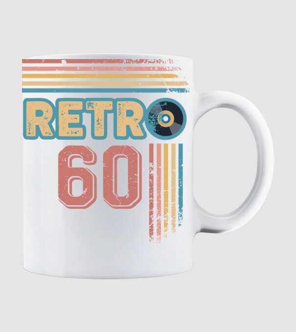 Retro 60 Birthday model alb pe tricou