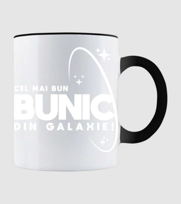 Cel mai bun bunic din Galaxie! model negru pe tricou