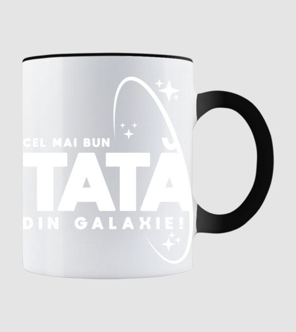 Cel mai bun tată din Galaxie! model negru pe tricou