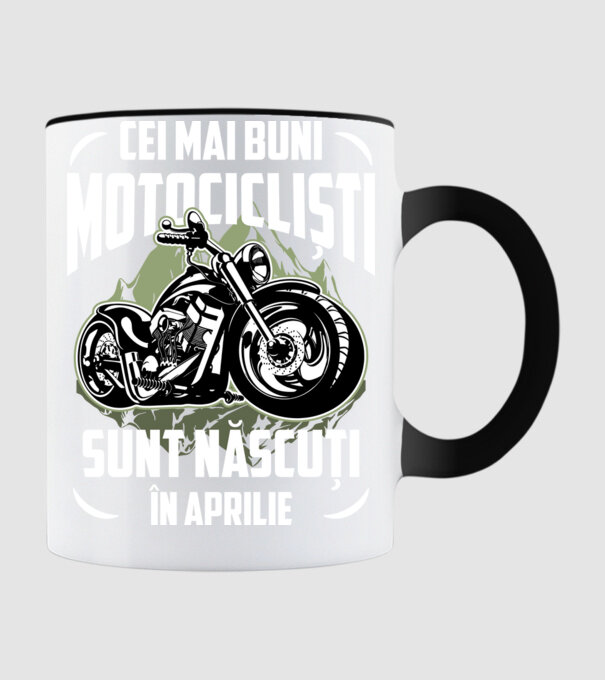 Cei mai buni motocicliști sunt născuți în Aprilie model negru pe tricou