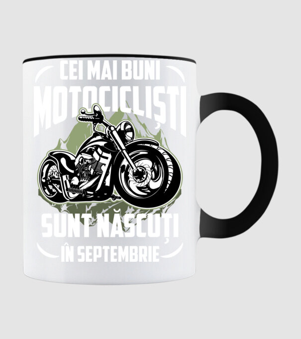 Cei mai buni motocicliști sunt născuți în Septembrie model negru pe tricou
