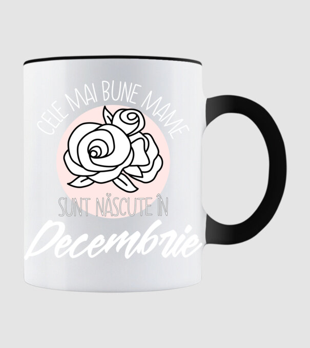 Cele mai bune mame sunt născute în Decembrie model negru pe tricou