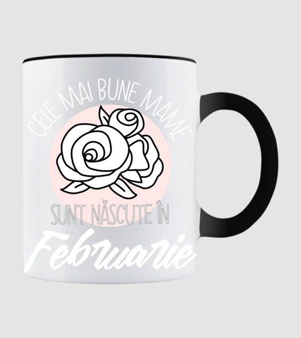 Cele mai bune mame sunt născute în Februarie model negru pe tricou