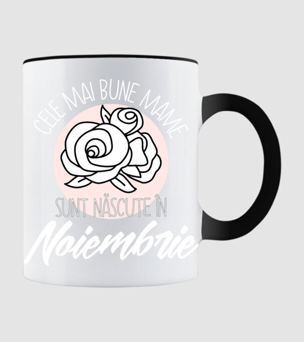 Cele mai bune mame sunt născute în Noiembrie model negru pe tricou