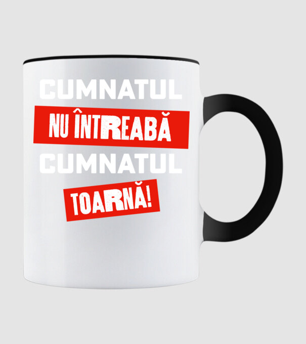 Cumnatul nu întreabă, cumnatul toarnă! model negru pe tricou