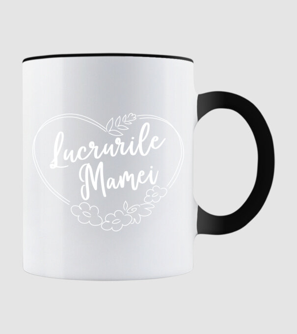 lucrurile mamei model negru pe tricou