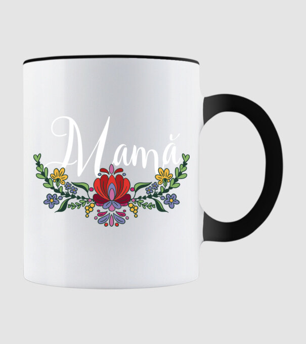 Mamă model negru pe tricou