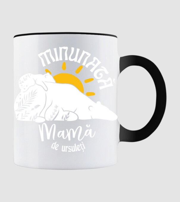 Minunată mamă de ursuleți model negru pe tricou