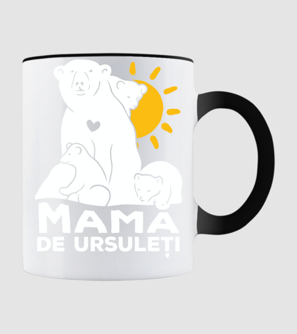 Minunată mamă de ursuleți model negru pe tricou