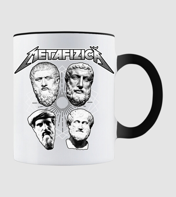 metafizică model negru pe tricou