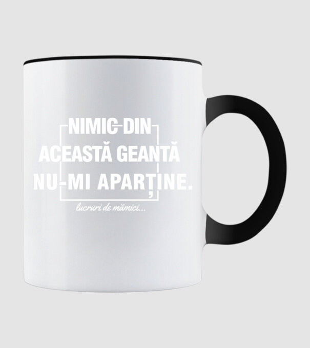 Nimic din această geantă nu-mi aparține. lucruri de mămici... model negru pe tricou