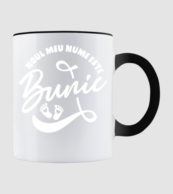 Noul meu nume este Bunic model negru pe tricou