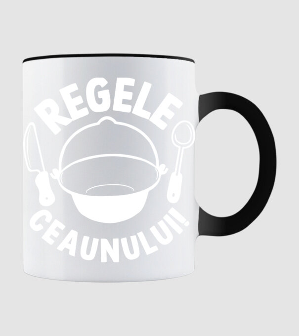 Regele - ceaunului! model negru pe tricou