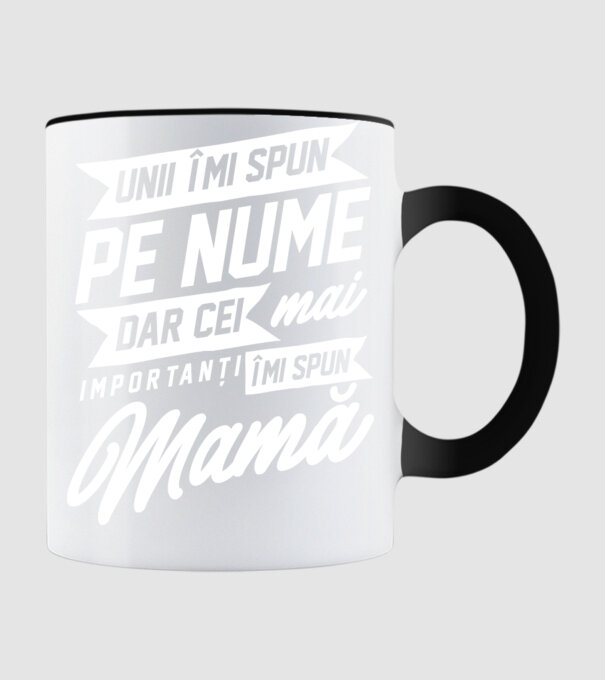 Unii îmi spun pe nume, dar cei mai importanți îmi spun mamă model negru pe tricou