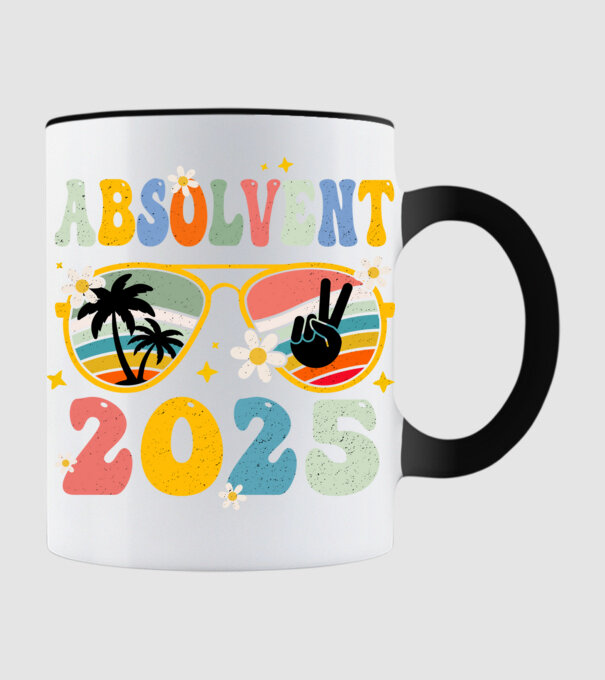 Absolvent 2025 model negru pe tricou