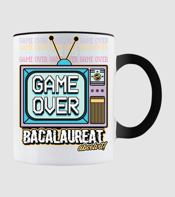 Absolvire retro bacalaureat model negru pe tricou