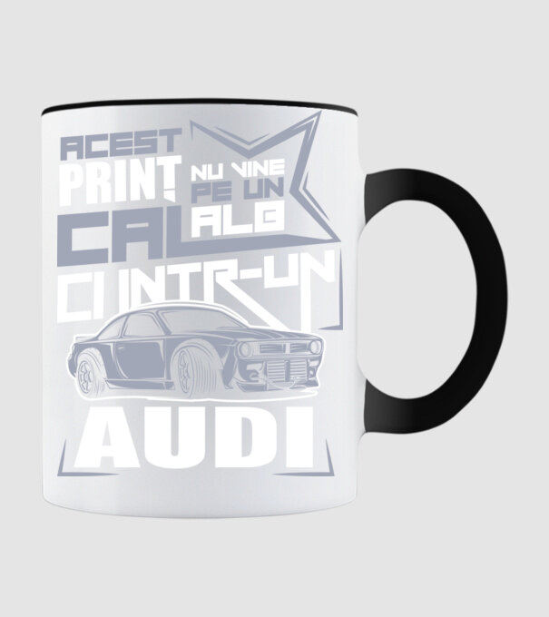 Acest prinț nu vine pe un cal alb, ci într-un Audi model negru pe tricou